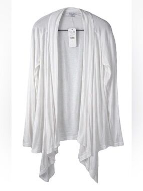 Splendid White Open Front Cardigan Small NWT Lightweight Drape
